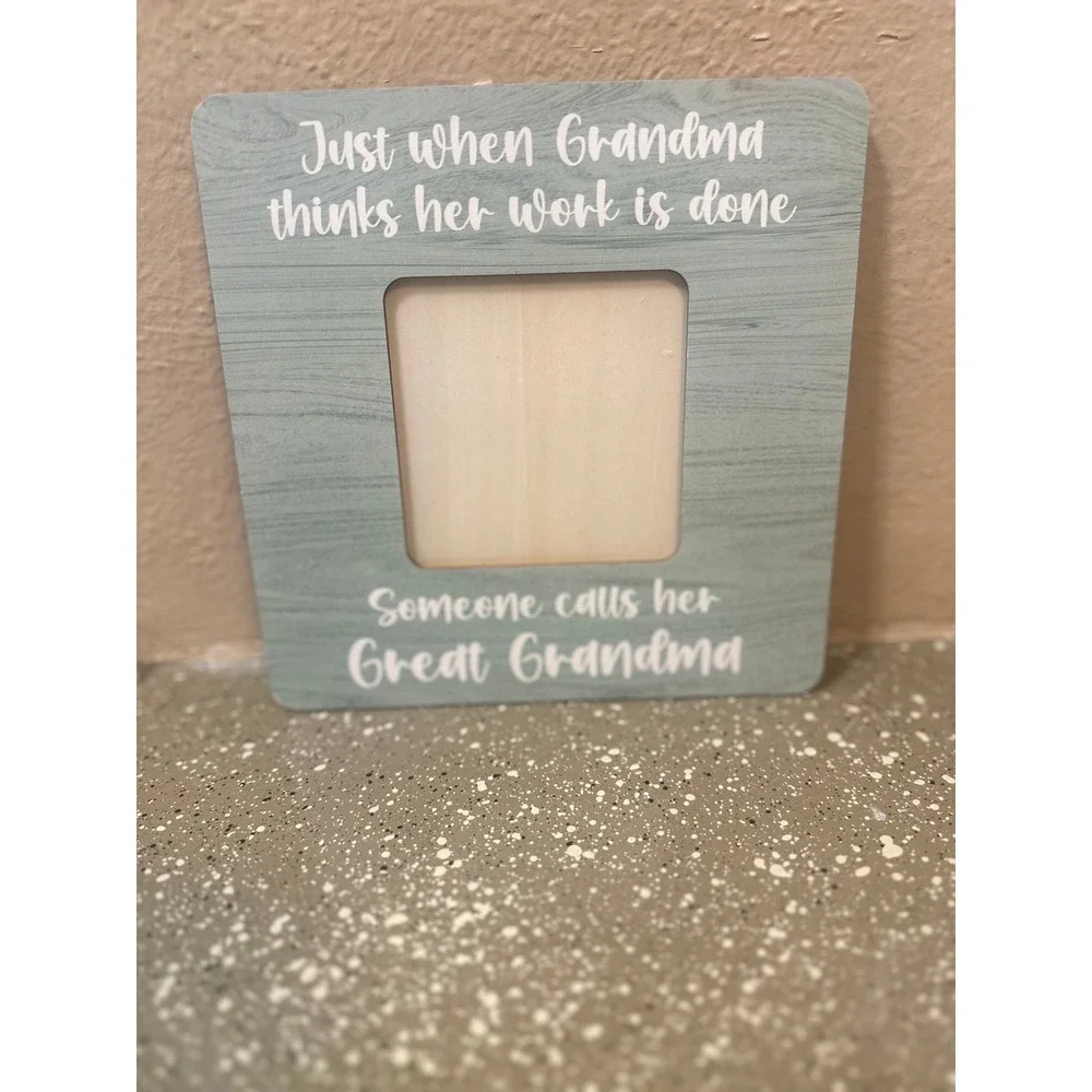 Great Grandma Photo Frame Wood‎ Wall Decor Gift